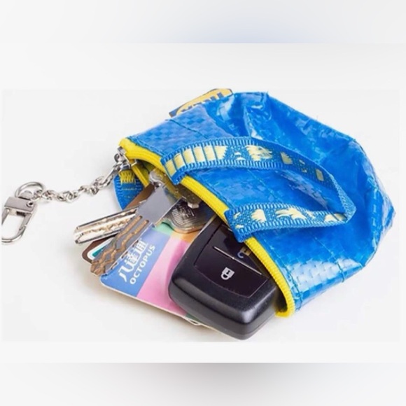 NEW IKEA Key & Coin Purse Bag Charm with Zipper - Picture 2 of 4